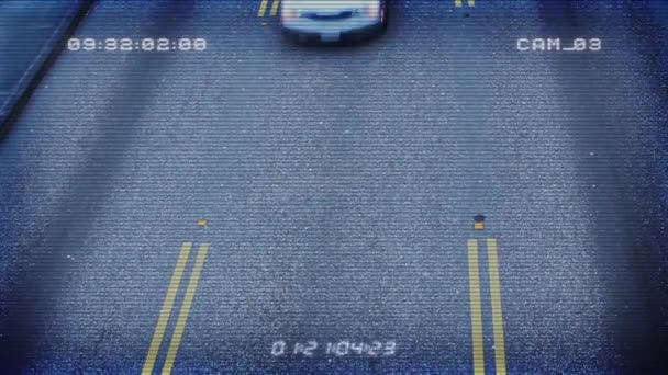 CCTV från ovan trafikerad väg — Stockvideo