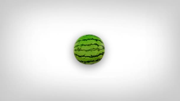 Watermellon splitst In tweeën — Stockvideo