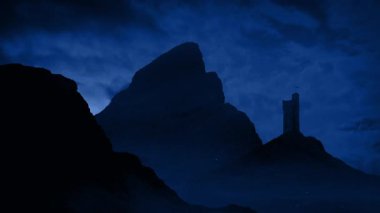 Geceleri parlayan Dağ Şatosu