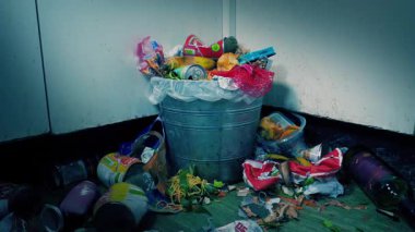 Kutular çöp tenekesine atılır.