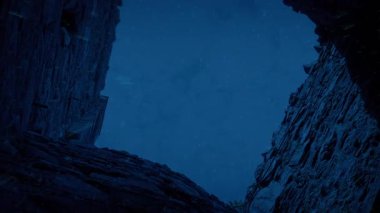 Yağmurlu bir akşamın İçi Mahvoldu Dönüşümlü Çekim