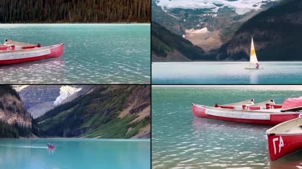 Λίμνη αναψυχής σκηνή Montage — Αρχείο Βίντεο