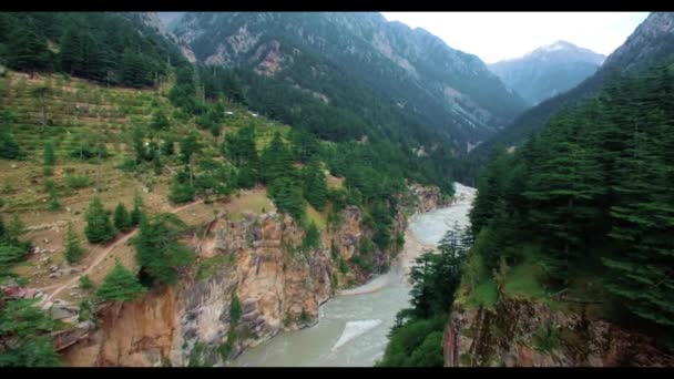 Vallei van de Ganges in Himalaya India. — Stockvideo