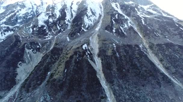 Gangotri Buzulu Bhagirathi Peek Himalaya Hindistan. — Stok video