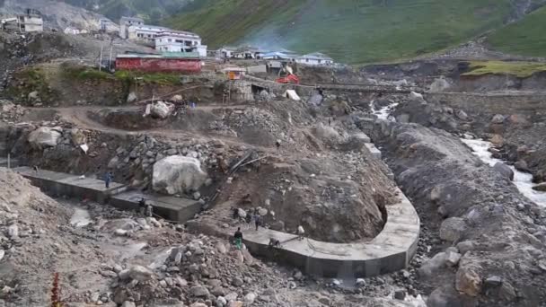 Setelah Bencana di Kuil Kedarnath India. — Stok Video