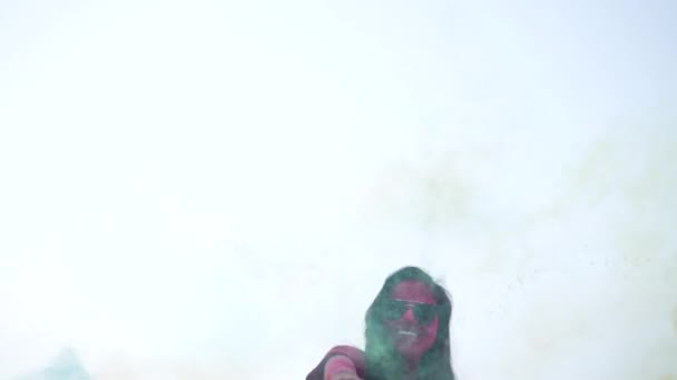 Festival indien Holi Celebration Slowmotion — Video