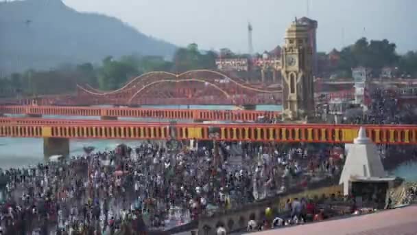 Timelapse Apple Prores 422 της Maha Kumbh Haridwar 2021 — Αρχείο Βίντεο