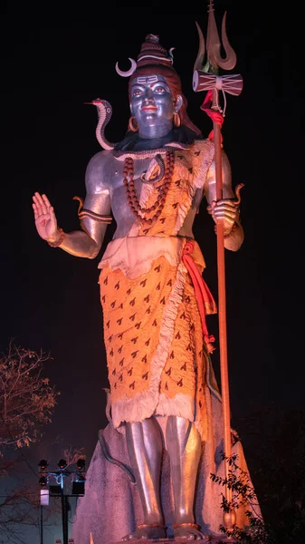 Shiva indiai isten szobra Haridwarban, Uttarakhand India,, Appleprores 422, 4k — Stock Fotó