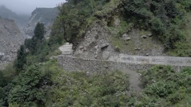 Veduta delle colline himalayane Una bella vista panoramica della natura — Video Stock