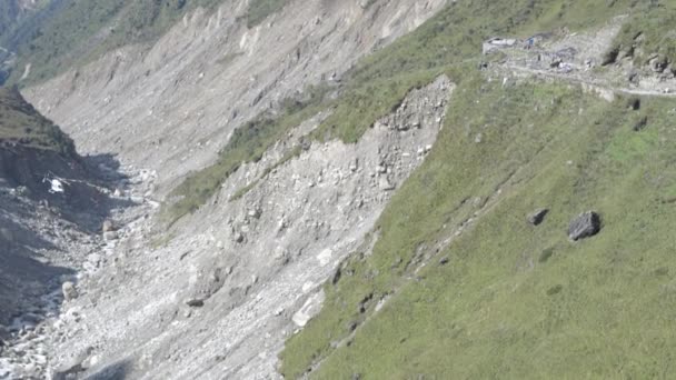 喜马拉雅山的风景显示喜马拉雅山直升机在喜马拉雅山 — 图库视频影像