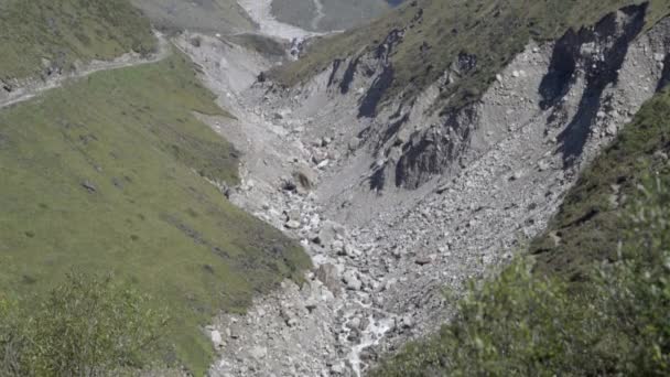 , Himalaya dağlık nehri doğanın güzel manzarası. — Stok video