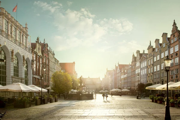 Gdansk Polen Oktober 2020 Stadsgezicht Panorama Van Oude Stad Gdansk — Stockfoto