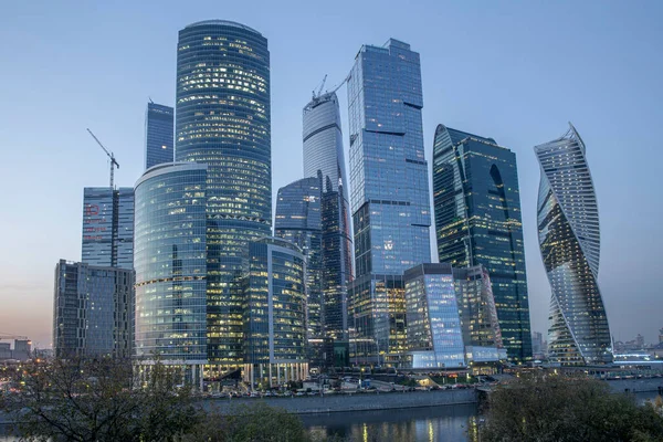 Moscou Rússia Setembro 2015 Moscow City International Business Center Office — Fotografia de Stock