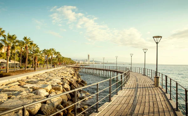Promenadenpanorama Der Stadt Limassol Zypern — Stockfoto