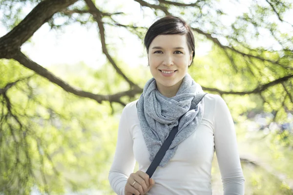 Enjoying the visit in a park — Stock Photo, Image