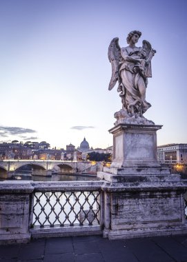 Sculpture of angel on Pons Aelius Bridge clipart