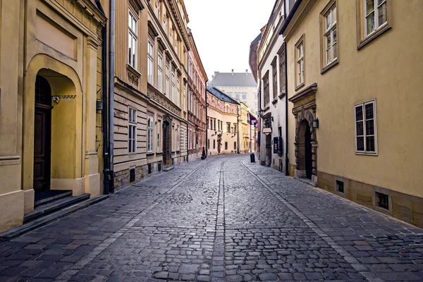 Straße in der Krakauer Altstadt — Stockfoto