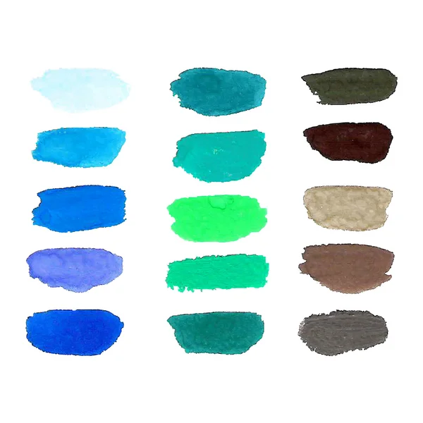 Renkli vektör suluboya fırça darbeleri