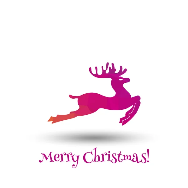 Soyut poligonal geyik. Geometrik hipster illüstrasyon. Poligonal geyik boynuzu