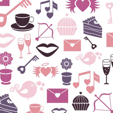 Sevgililer günü kalıbı tanımlar, işaretleri vektör