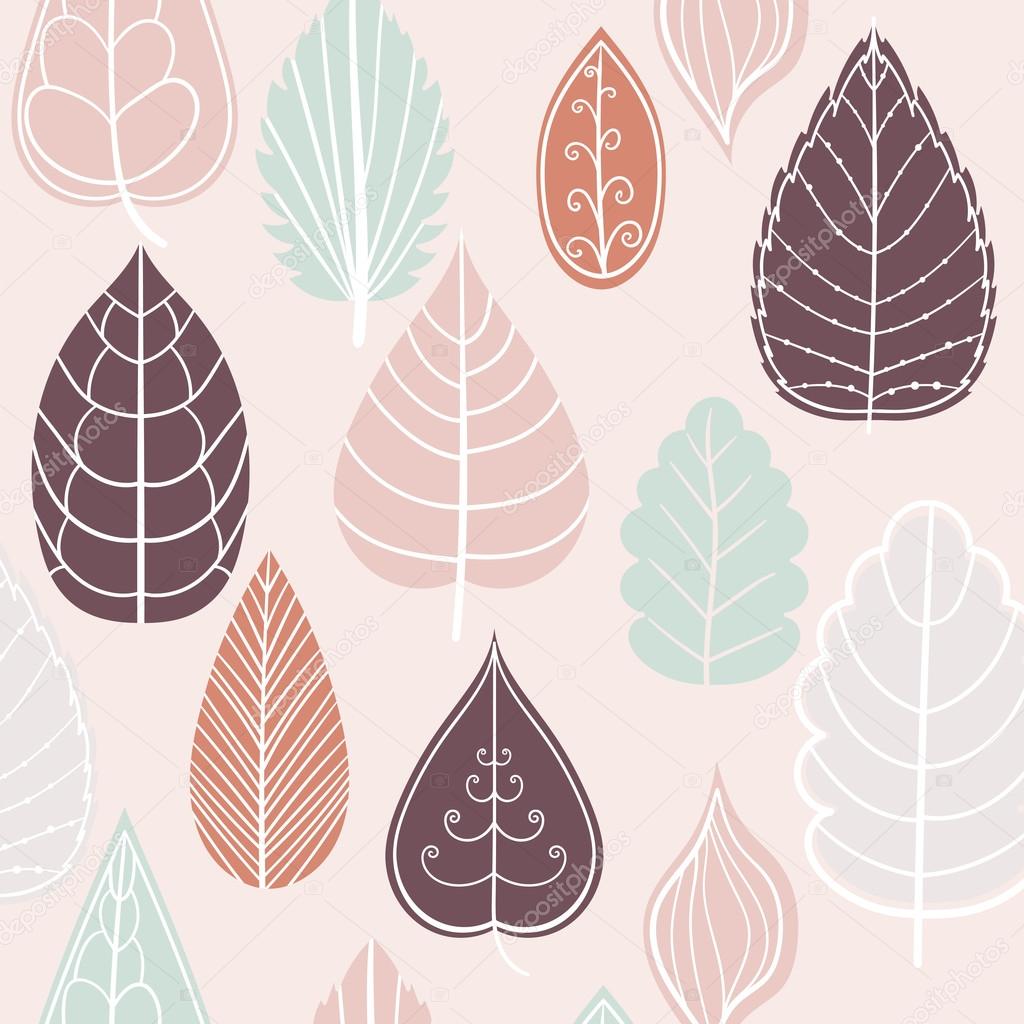 Colored pattern on leaves theme. Autumn pattern with leaves.Can be used for wallpaper, pattern fills, web page background,surface textures. Wonderful autumnal texture