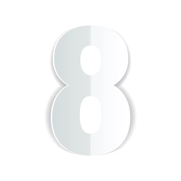 8 kadın günü kartı beyaz arka plan üzerinde Mart. Kağıttan kesilmiş. Vektör çizim