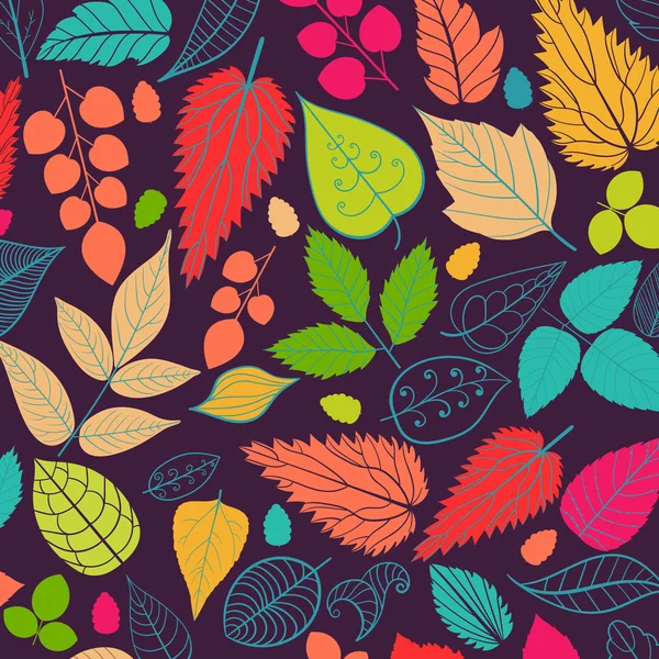 Renkli desen yaprakları tema üzerinde. Sonbahar desen yaprakları ile. Kullanılabilir duvar kağıdı, desen dolgularını, web sayfası arka planı, yüzey dokuları için. Harika sonbahar doku