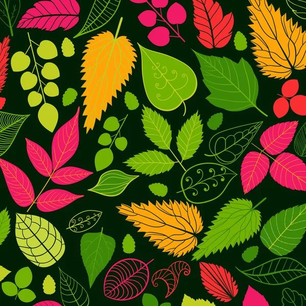 Renkli desen yaprakları tema üzerinde. Sonbahar desen yaprakları ile. Kullanılabilir duvar kağıdı, desen dolgularını, web sayfası arka planı, yüzey dokuları için. Harika sonbahar doku