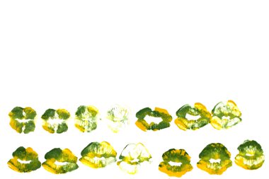 Güzel sarı yeşil dudaklar.