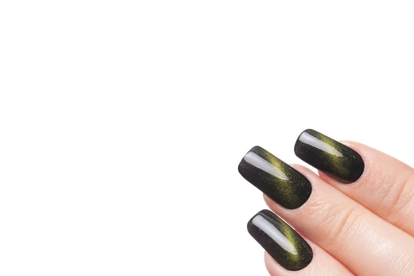 Vernis à ongles vert . — Photo