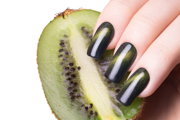 Groene nagellak. — Stockfoto