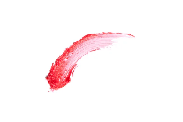 赤い口紅ストローク （サンプル）、白で隔離されます。 — ストック写真