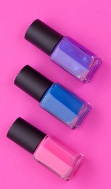 Birçok kozmetik, üstten görünüm.