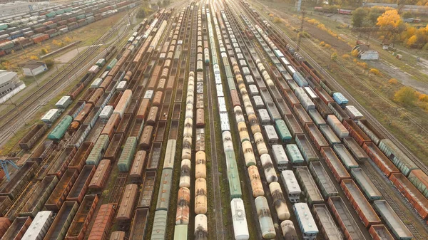 Bonita Vista Desde Una Altura Gran Número Coches —  Fotos de Stock