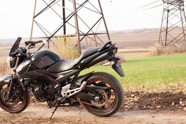 Black Suzuki Gsr600 Motorcycle Nature Stock Photo by ©SergeyTay 429276142