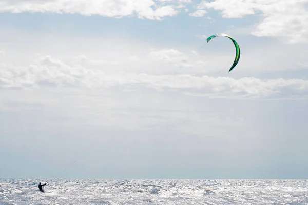 Ucrânia Odessa Julho 2021 Kitesurf Extremo Bonito Verão — Fotografia de Stock