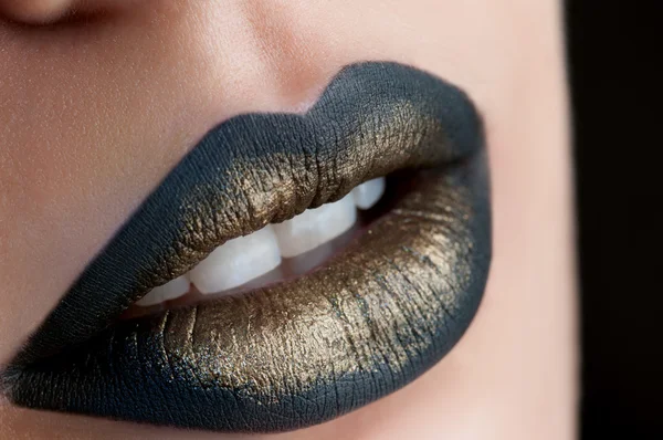 Black lips — Stock Photo, Image