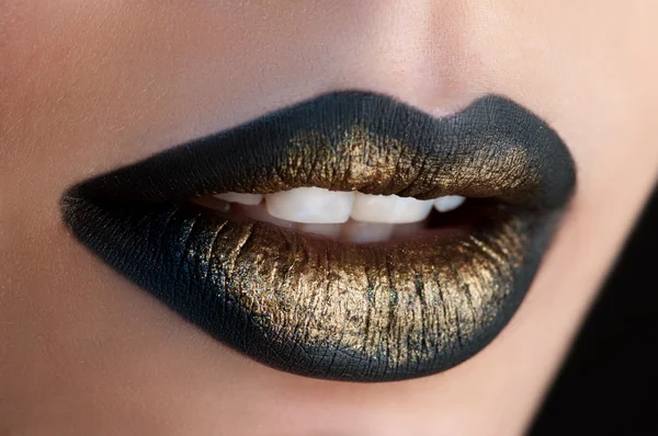 Black lips — Stock Photo, Image