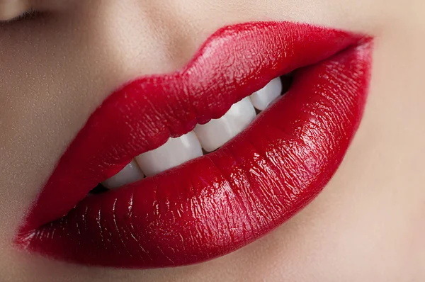 Labios rojos — Foto de Stock