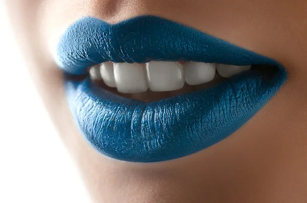 Blue lips — Stock Photo, Image