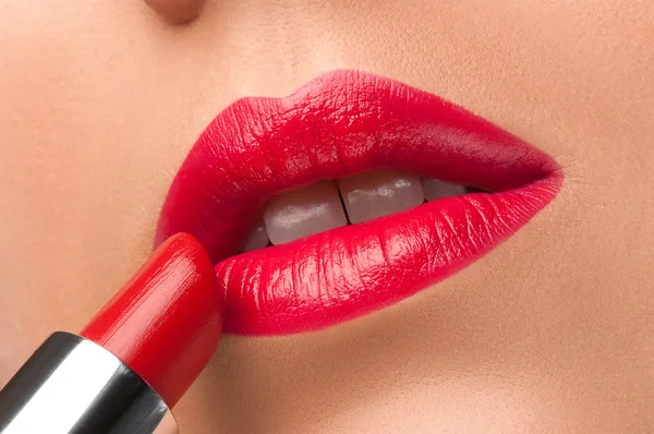 Red lips . — Stock Photo, Image