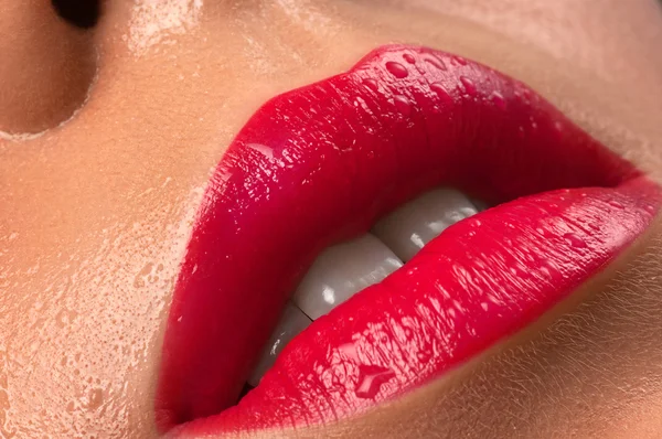 Labios rojos . —  Fotos de Stock