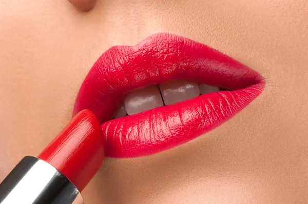 Labios rojos . — Foto de Stock