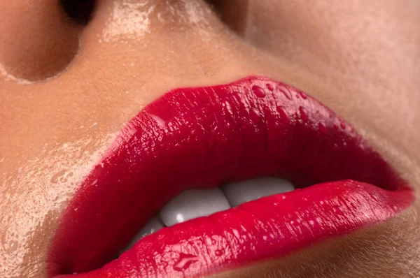 Labios rojos . —  Fotos de Stock