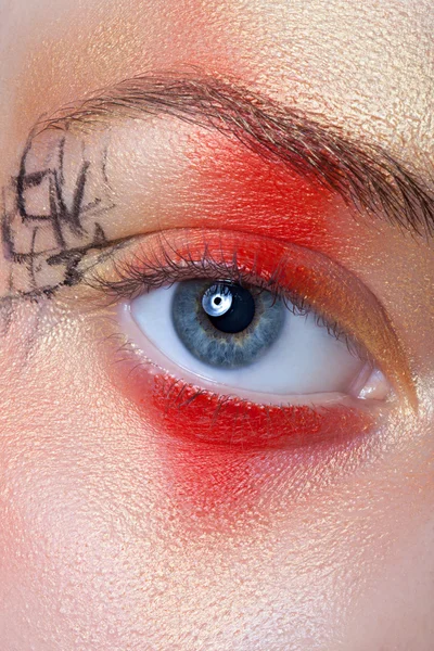 Samurai makeup. — Stock Photo, Image