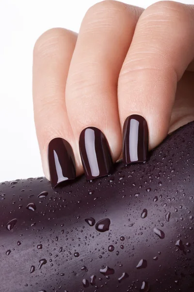 Paarse nagellak — Stockfoto