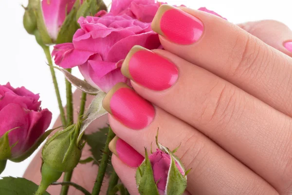 Esmalte de uñas rosa . Imágenes De Stock Sin Royalties Gratis