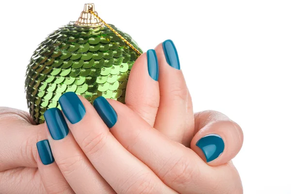 Esmalte de uñas verde . — Foto de Stock