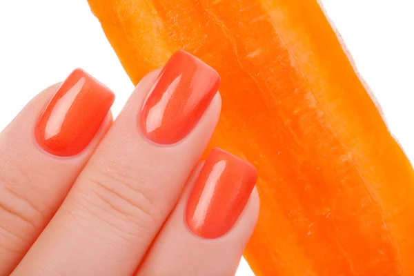 Oranje nagellak. — Stockfoto