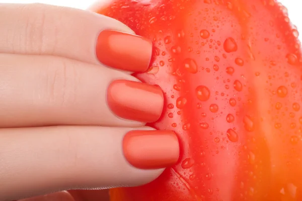 Oranje nagellak. — Stockfoto